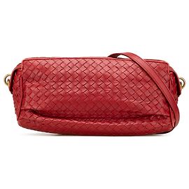 Bottega Veneta Rosso Nappa Intrecciato Crossbody