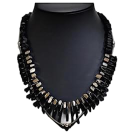 Collana da passerella Dior Homme Fragmented Rock & Metal Chain 17 SS autentica