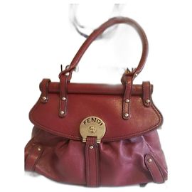 Sac à main Fendi Chef en cuir rouge