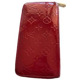 Louis Vuitton Zippy Wallet Red Patent Leather