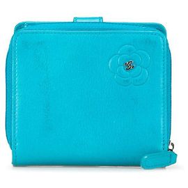 Chanel Camellia Bifold Geldbörse Hellblau