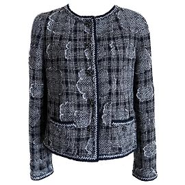 Chanel Tweedjacke Paris / New York mit Kamelien 38 FR