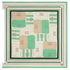 Fendi Silk Scarf 90x90 Multi Color