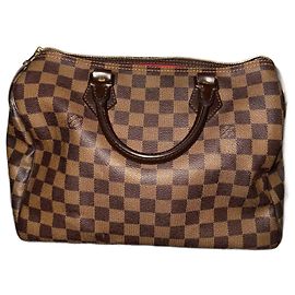 Louis Vuitton Speedy 30 Damier Ebano Borsa in pelle marrone
