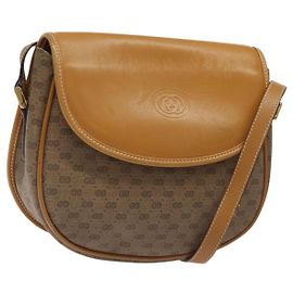 Gucci Borsa a Spalla Micro GG Supreme PVC Beige Oro 007 115 0074 Auth ki5748