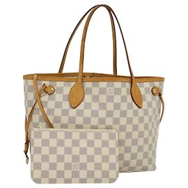 LOUIS VUITTON Borsa Tote Neverfull PM Damier Azur N41362 LV Auth 120593
