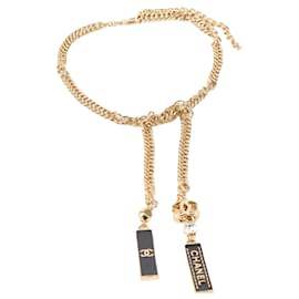 Collana a catena con nodo Chanel oro