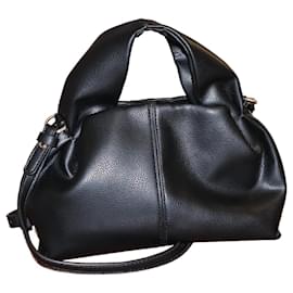 Borsa a mano Polène Number Nine in pelle nera