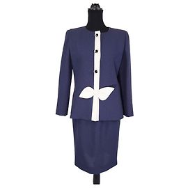 Vestido sastre Pierre Cardin estilo navy