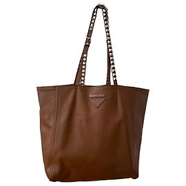 Prada Shopper Tasche aus Leder Braun Cognac