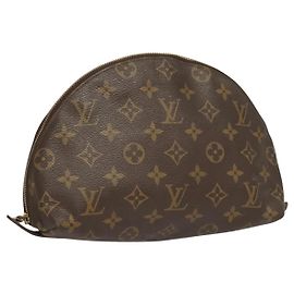LOUIS VUITTON Pochette Cosmetica Demi Ronde Monogram M47520 LV Auth BD1958