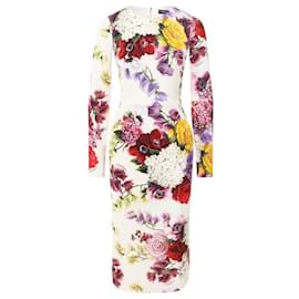 Kleid im Etuistil mit Blumenmuster von Dolce & Gabbana