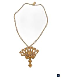 Collana Christian Lacroix Croce Effetto Pizzo Dorata CL