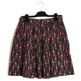 Miu Miu 2015 Eri Wakiyama Jup y velas FR40 Falda de Velas Negras UK12 US10