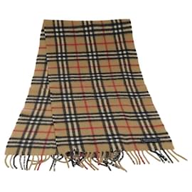 Burberrys Nova Check Schal Cashmere Beige Auth am8416 - Autre Marque