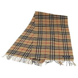 Burberrys Nova Check Schal aus Wolle Beige Auth am8415 - Autre Marque