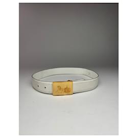 Vintage Celine Leder Gürtel weiß - Céline