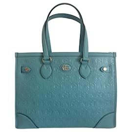 Borsa Tote Gucci GG Star in Pelle Turchese