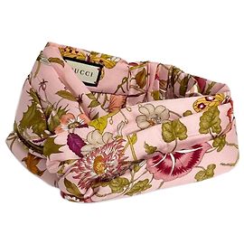 Fascia per capelli in seta Flora per donne Gucci