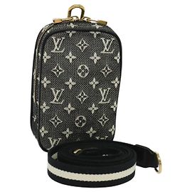 LOUIS VUITTON Poche numérique Mini US Monogram Noir M92066 LV Auth 123305
