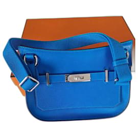 Hermès Jypsiere Mini in pelle Evercolor blu