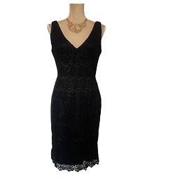 Vestido elegante de encaje negro Flavio Castellani