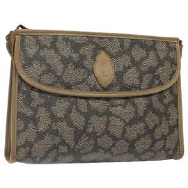 Borsa Clutch SAINT LAURENT in pelle PVC beige Auth BA2278