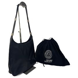 Borsa in pelle vintage Gianni Versace nera