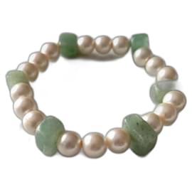 Pulsera elástica con perlas y piedras - Autre Marque