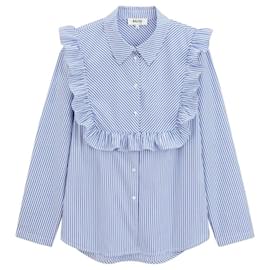 Top Cassi a righe blu in cotone Balzac Paris