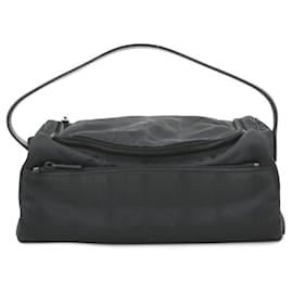 Borsa a mano in nylon nero jacquard Chanel