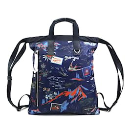 BALLY Nylon-Rucksack in Schwarz und Marineblau