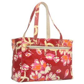 CHANEL Bolsa Tote de Verano Alto Esmalte Rojo CC Auth 123514