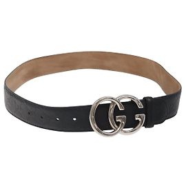 GUCCI GG Canvas Guccissima Belt Leather 37.8\