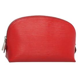 LOUIS VUITTON Epi Pochette Cosmetica PM Pouch Rosso M41114 LV Auth MX388