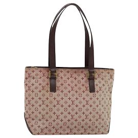 LOUIS VUITTON Monogram Mini Cabas Piano Borsa Tote SPO Rouge LV Auth BD2029
