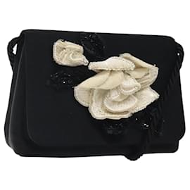 Borsa a Spalla CHANEL in Seta Nera Oro CC Auth 123511