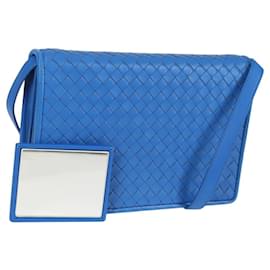 BORSA A SPALLA INTRECCIATO Bottega Veneta Pelle Blu Auth 123018AV - Autre Marque