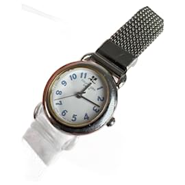 Orologio al quarzo vintage Courreges in metallo argento