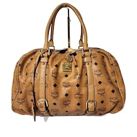 Borsa Boston MCM Visetos Marrone