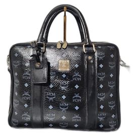 MCM Visetos Briefcase/Borsa per Laptop Nera