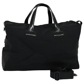 Autre Marque Borsa a mano Burberrys Black label in tela 2way nera Auth ti3104