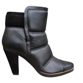 Botines Chloé Clayhill de cuero negro