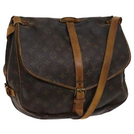 LOUIS VUITTON Borsa a Spalla Monogram Saumur 35 M42254 LV Auth ac3749