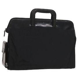 Borsa a mano GUCCI in nylon nero argento 015 3707 Auth 118899