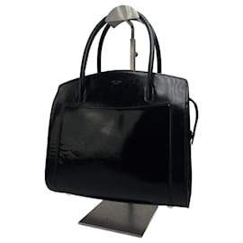Céline Borsa vintage in pelle verniciata nera Celine Paris