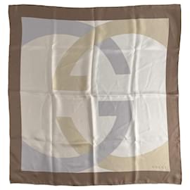 Bicolor Seidenfoulard mit Flechtmuster - Gucci
