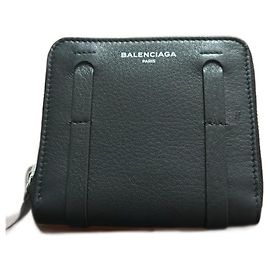 Balenciaga Zip Wallet Black Leather