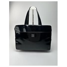 Céline Borsa in pelle nera vintage Celine Paris