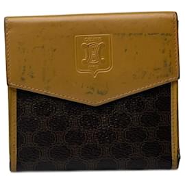 Vintage Celine Paris Leather Wallet yellow Brown - Céline